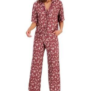 Alfani Intimates Loungewear Pajama Set Wide Leg Size Large